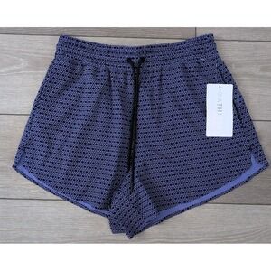 Athleta Crossroads Short Size Small Purple Black Geo Print Pull On Athletic NWT